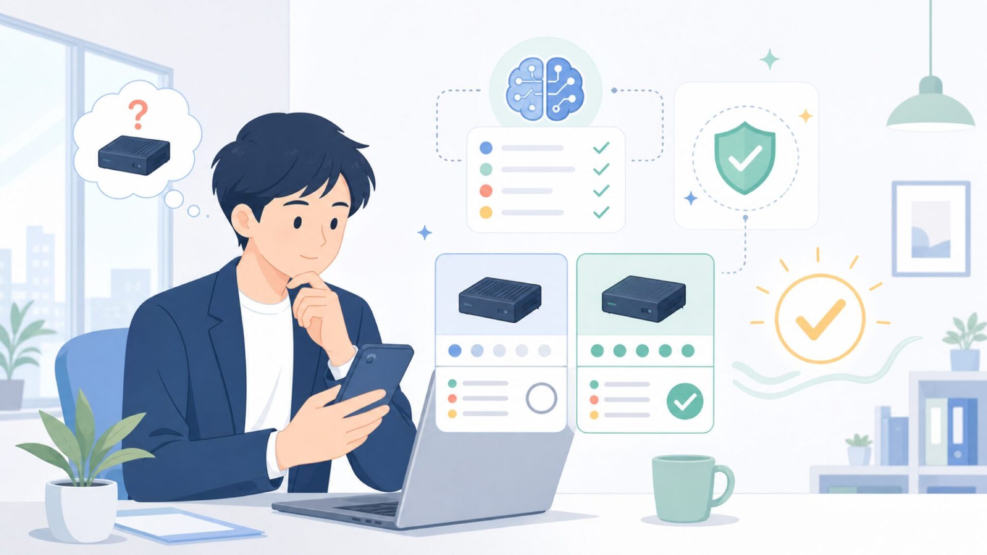 AI分析で見たVEEKTOMXの品質・信頼性を表すイラスト