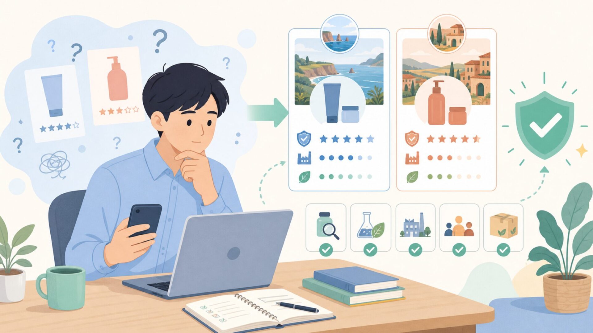 「Rubi」ブランドは信頼できる?品質と背景から判断を表すイラスト