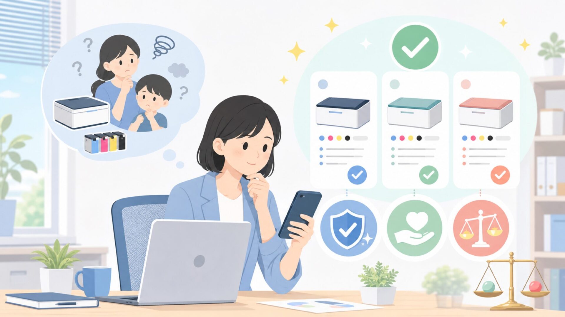 品質は本当に大丈夫？実際の使用感と安全性を確認を表すイラスト
