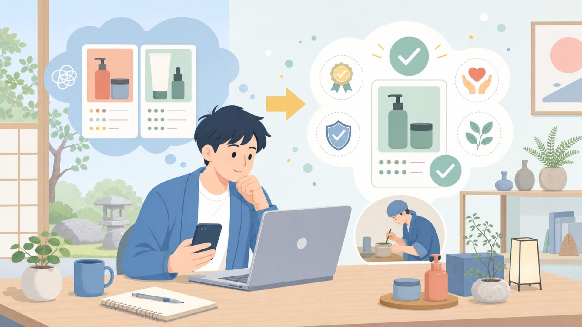 「作り手」としての品質を支える自社ブランドVeritasを表すイラスト