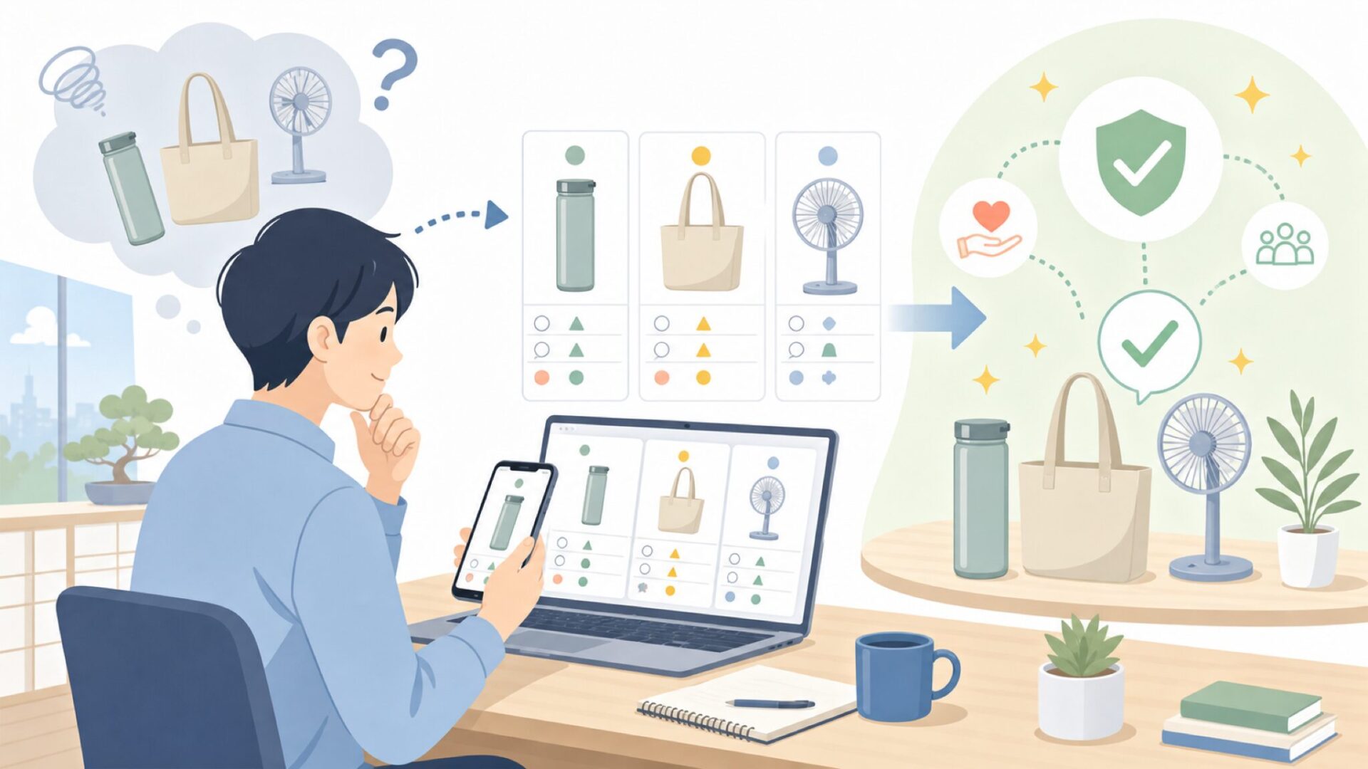 プロも認める品質とコスパは本物か？実用評価を検証するを表すイラスト