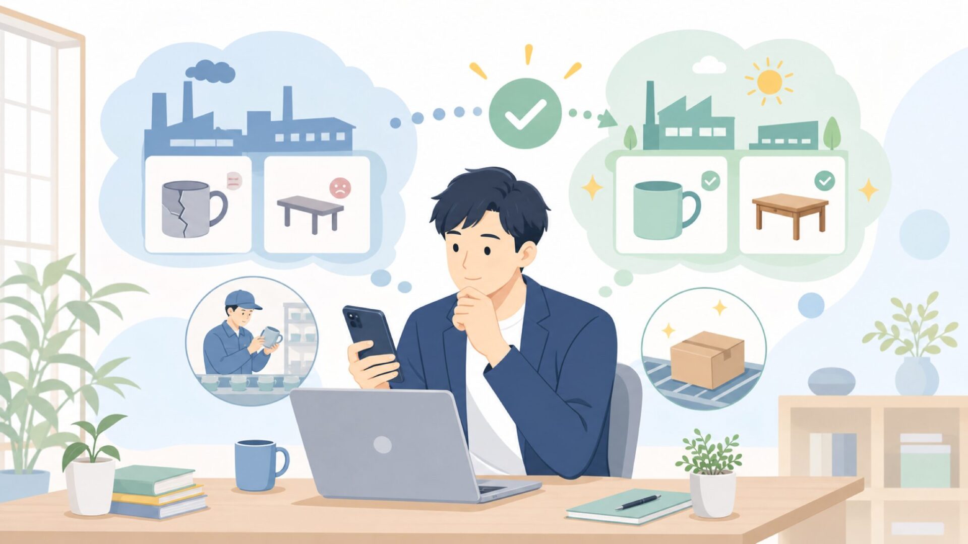 「中国メーカー＝不安」は本当？品質の実態を表すイラスト