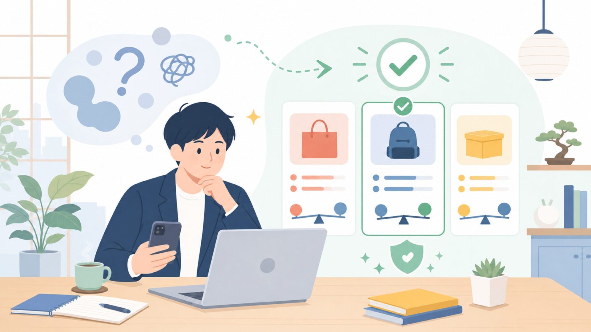 価格と品質のバランス——TACTIXは「銭失い」にならないかを表すイラスト