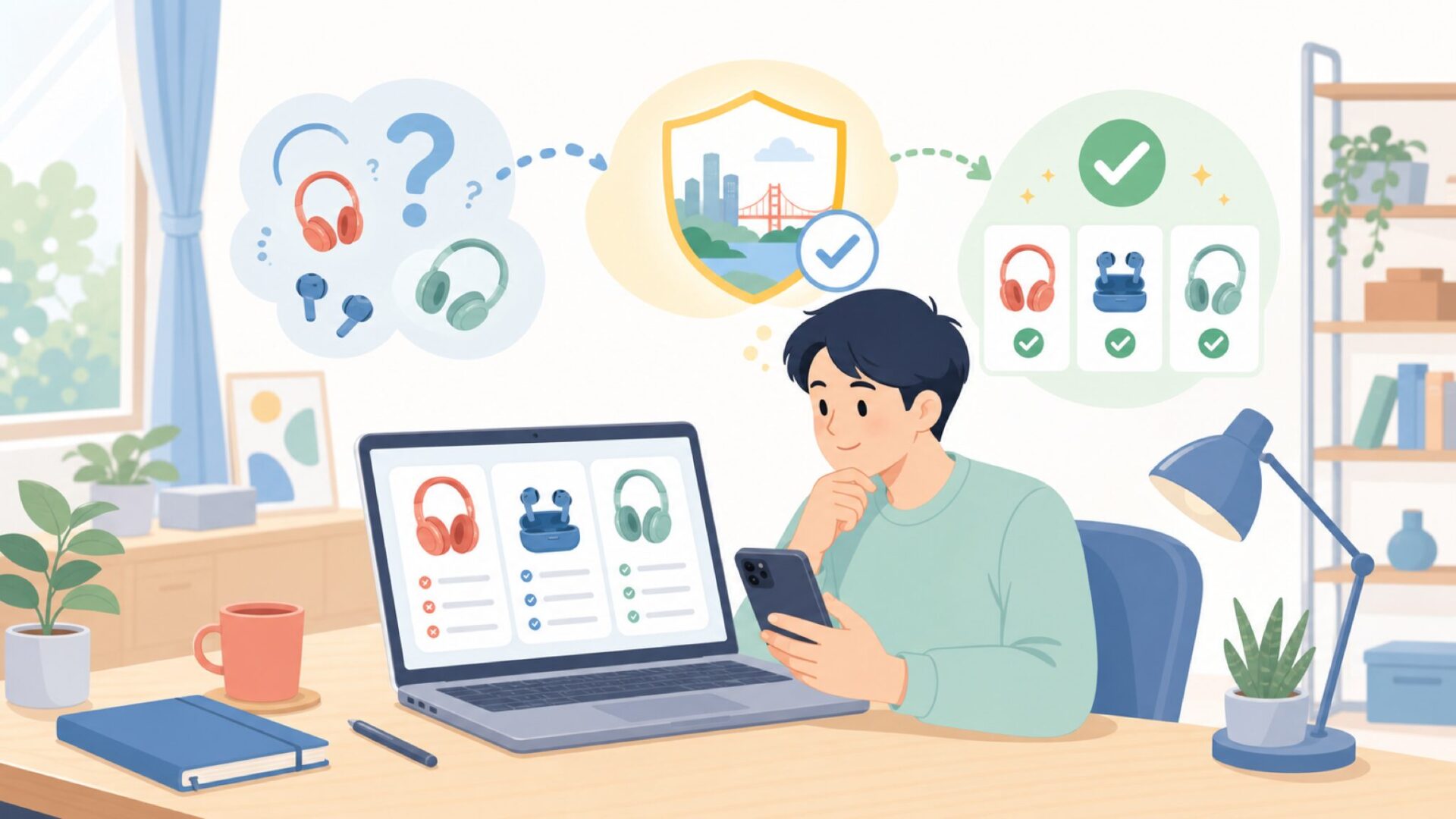 Clarity Audioはどこの国？結論は米国を拠点とするオーディオブランドを表すイラスト