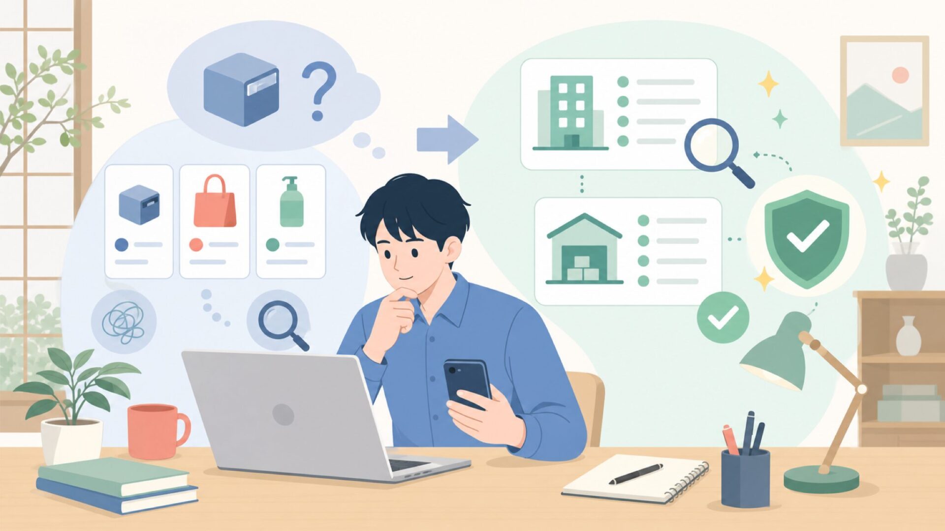 Sumnoはどこの国のブランド？運営会社と販売元の実態を表すイラスト