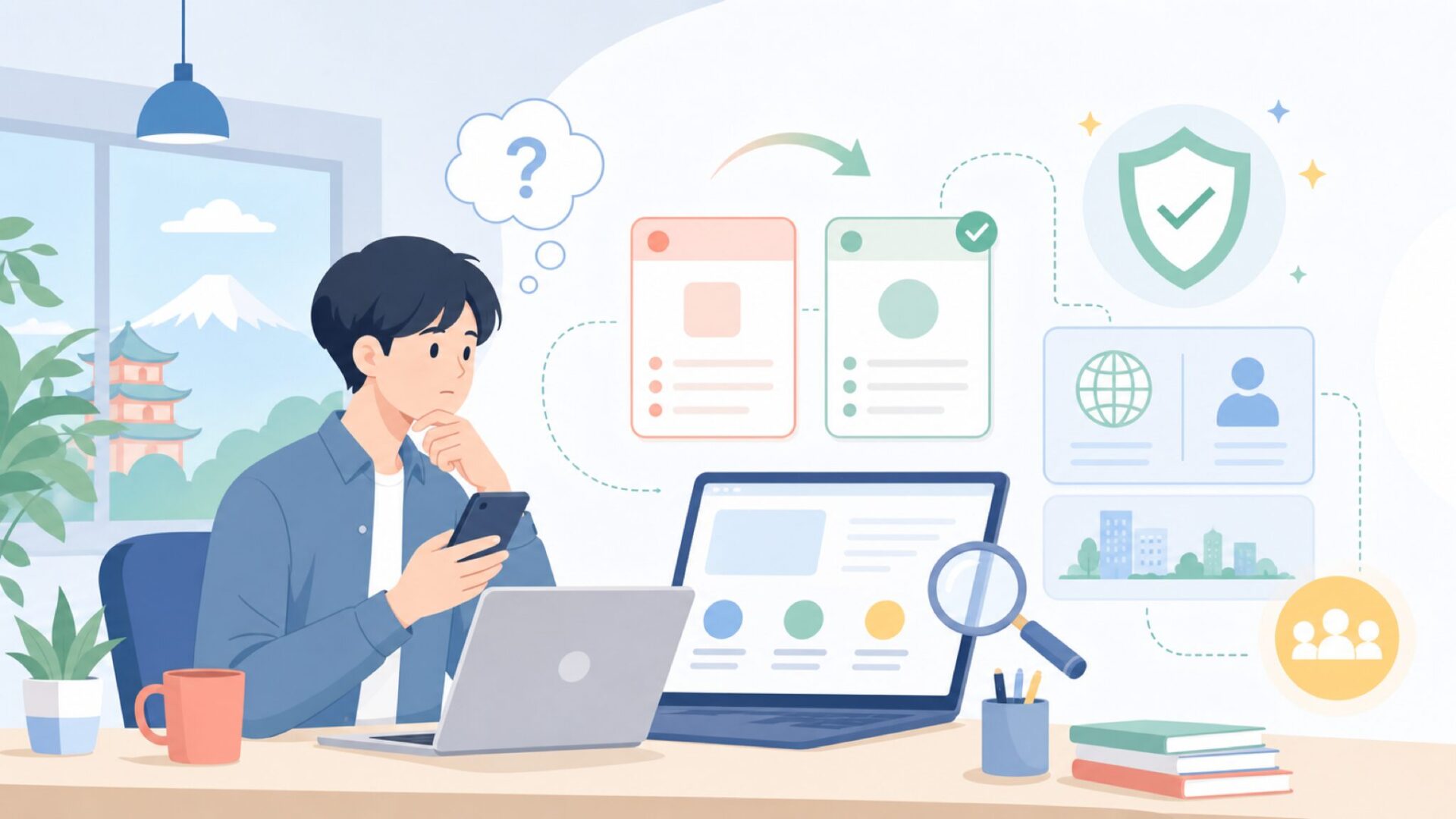 MYCARBONの国籍と会社概要を正確に把握するを表すイラスト