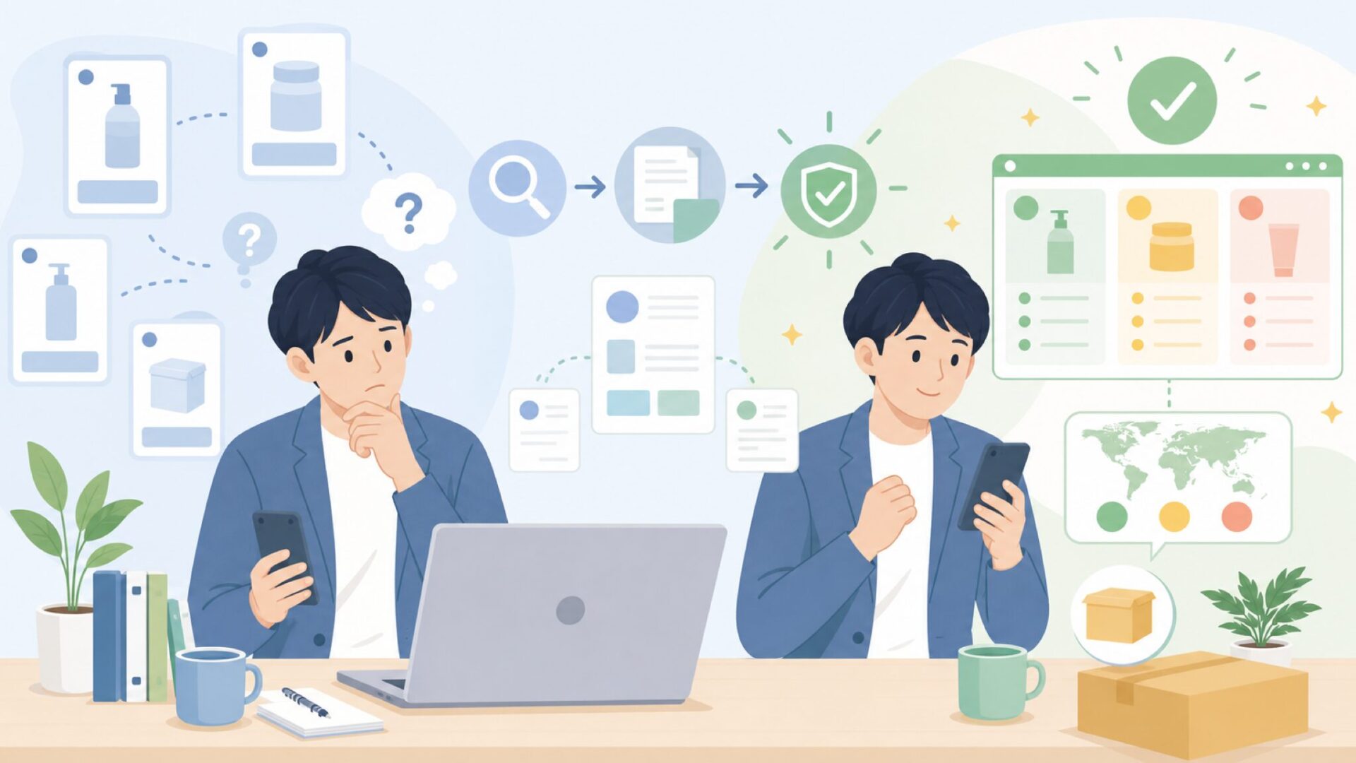 MUCARはどこの国のブランド？運営会社を一次情報で確認するを表すイラスト