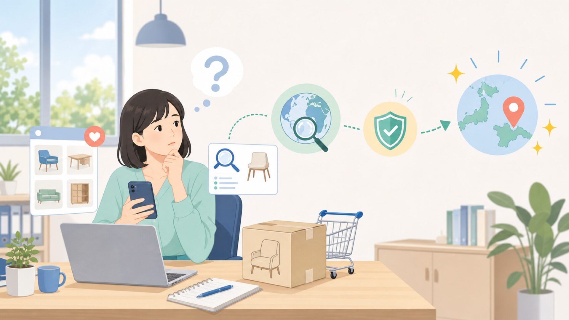 HOMCOMはどこの国のブランド？結論を最短で確認を表すイラスト