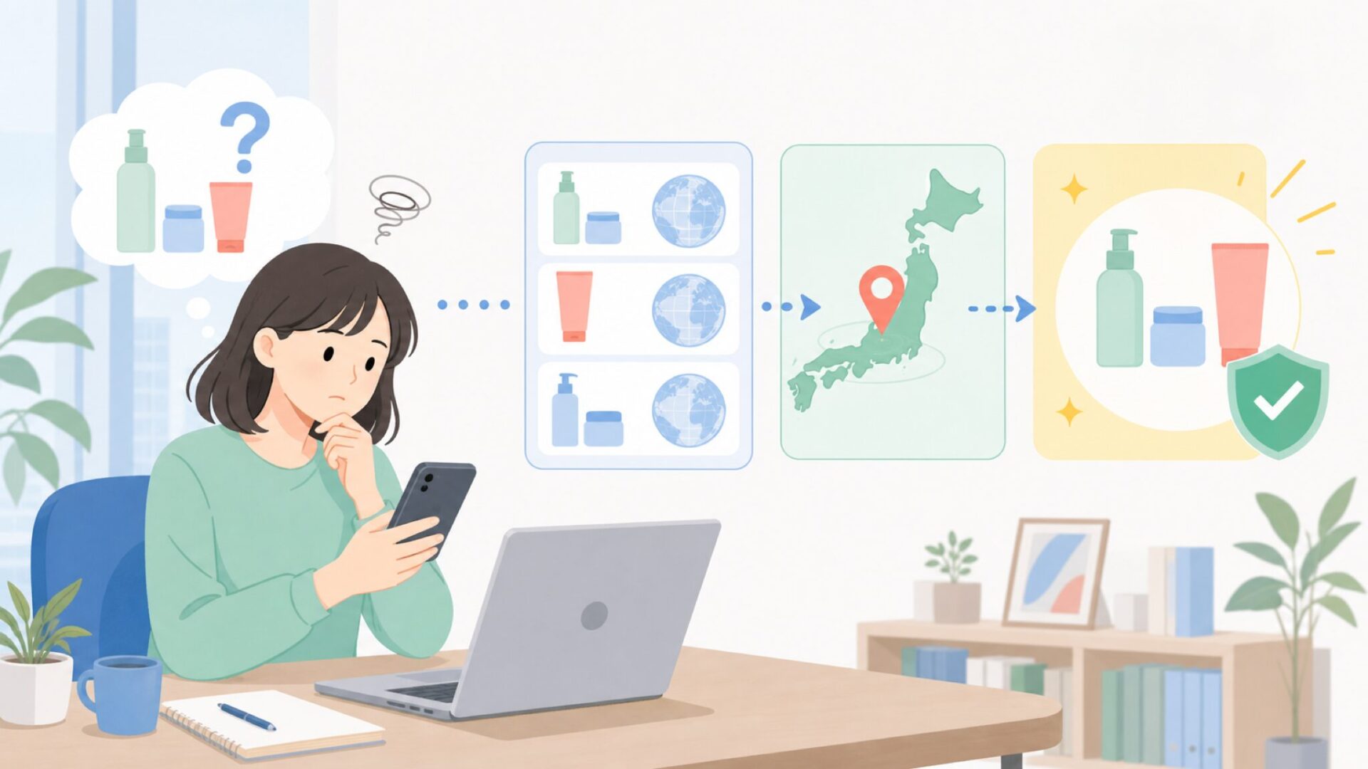 MEILANはどこの国のブランドか結論から解説を表すイラスト