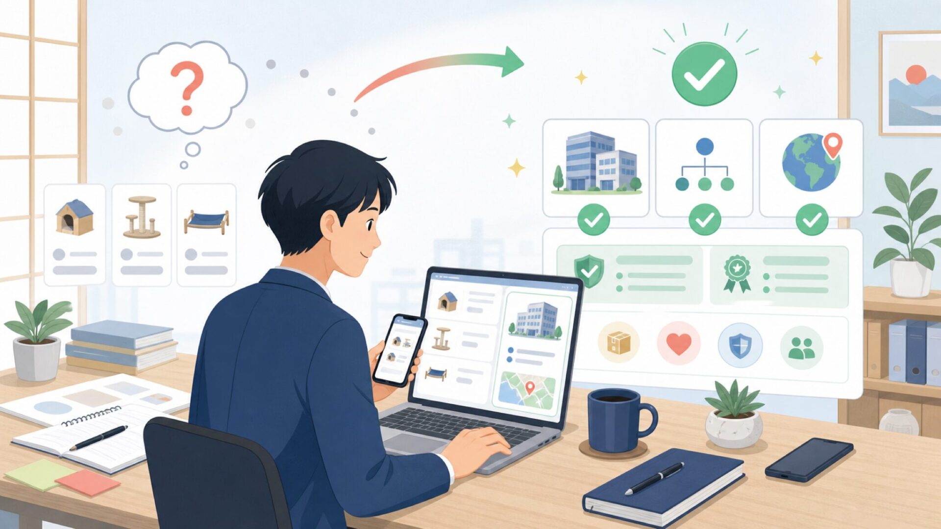PawHutはどこの国？運営会社と本拠地から素性をひもとくを表すイラスト