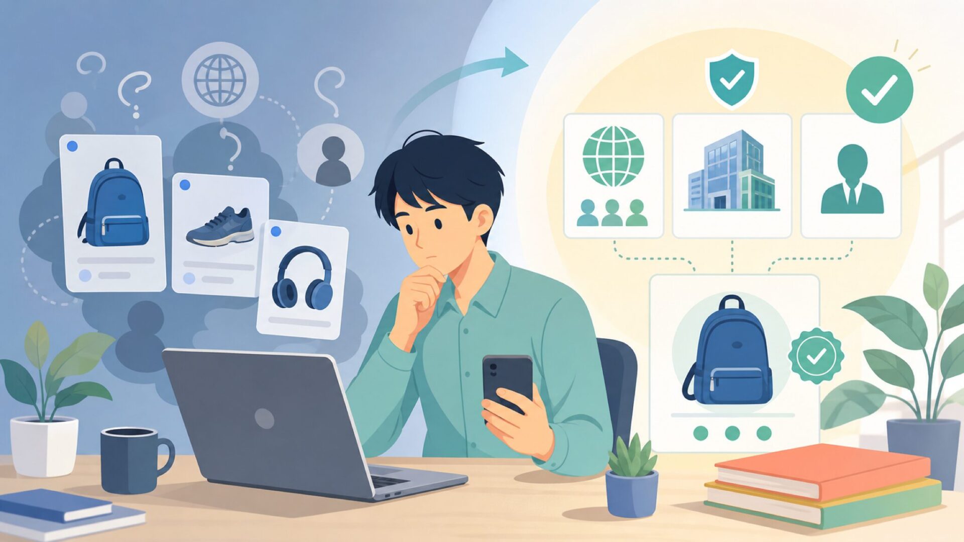 UREVOはどこの国のブランド？運営会社と拠点を一次情報で確認を表すイラスト