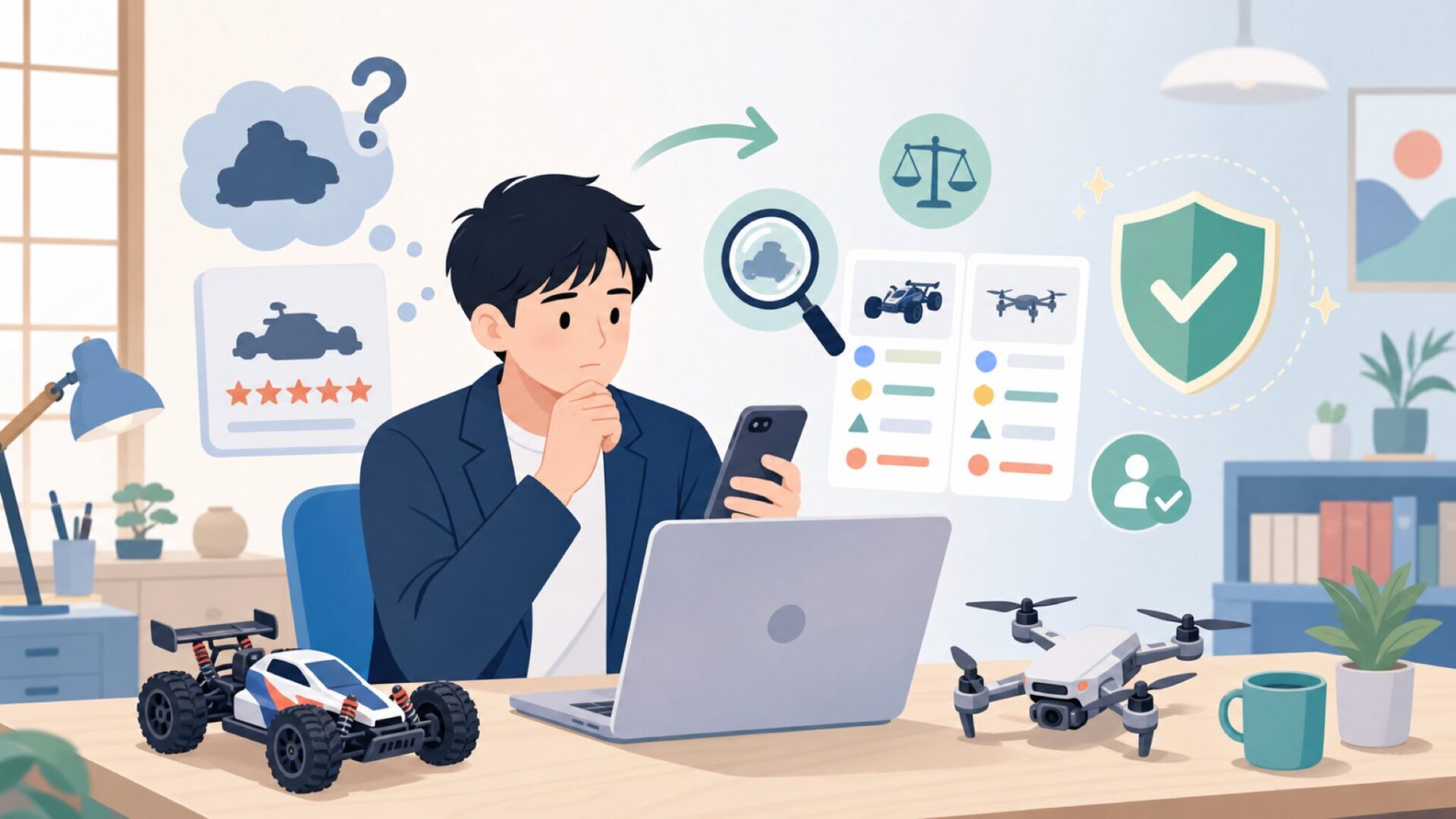 DEERCはどこの国のメーカー？中国・深圳発のホビーブランドを表すイラスト