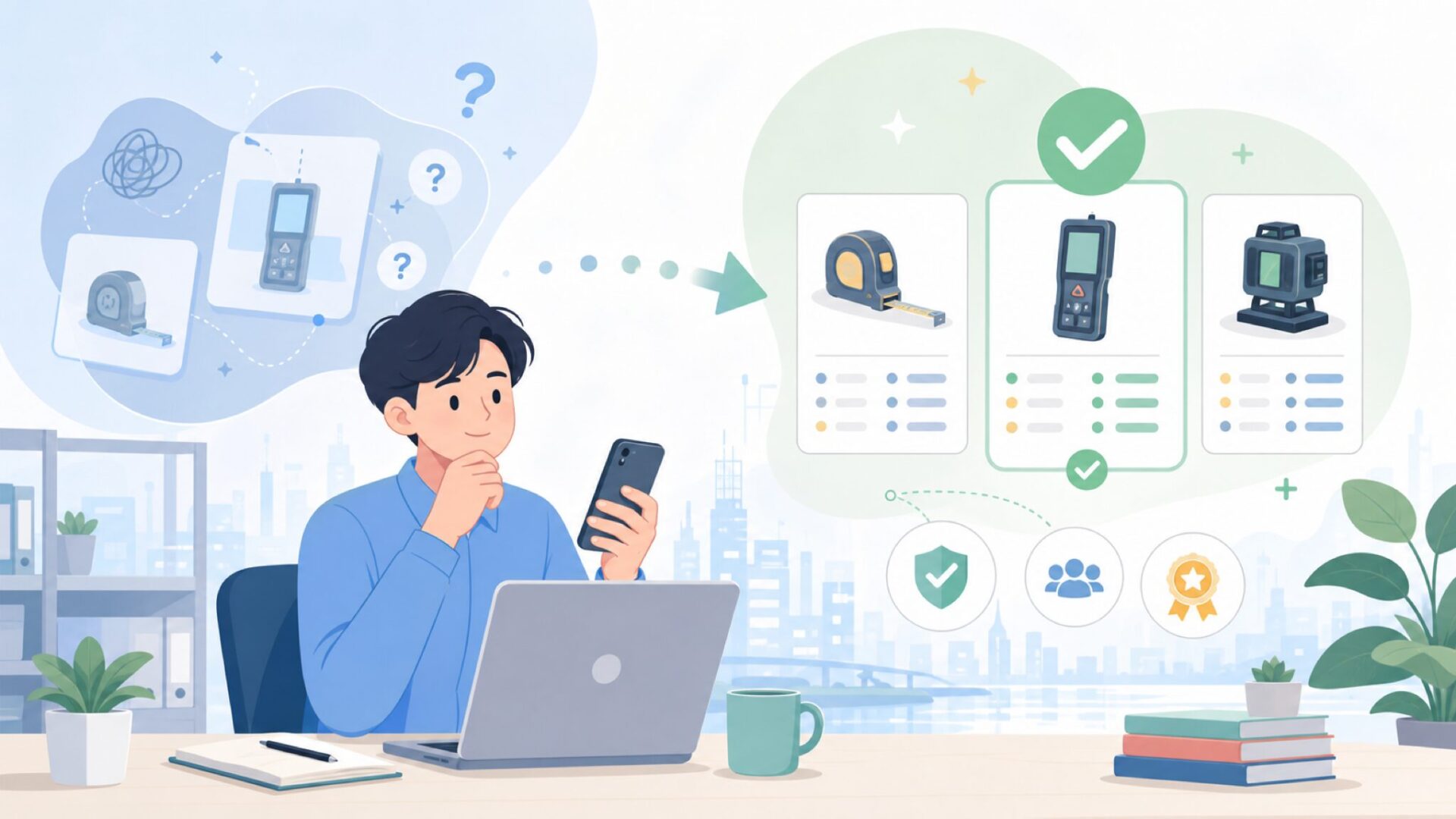 MILESEEYはどこの国の会社か：深圳生まれの計測ブランドという答えを表すイラスト