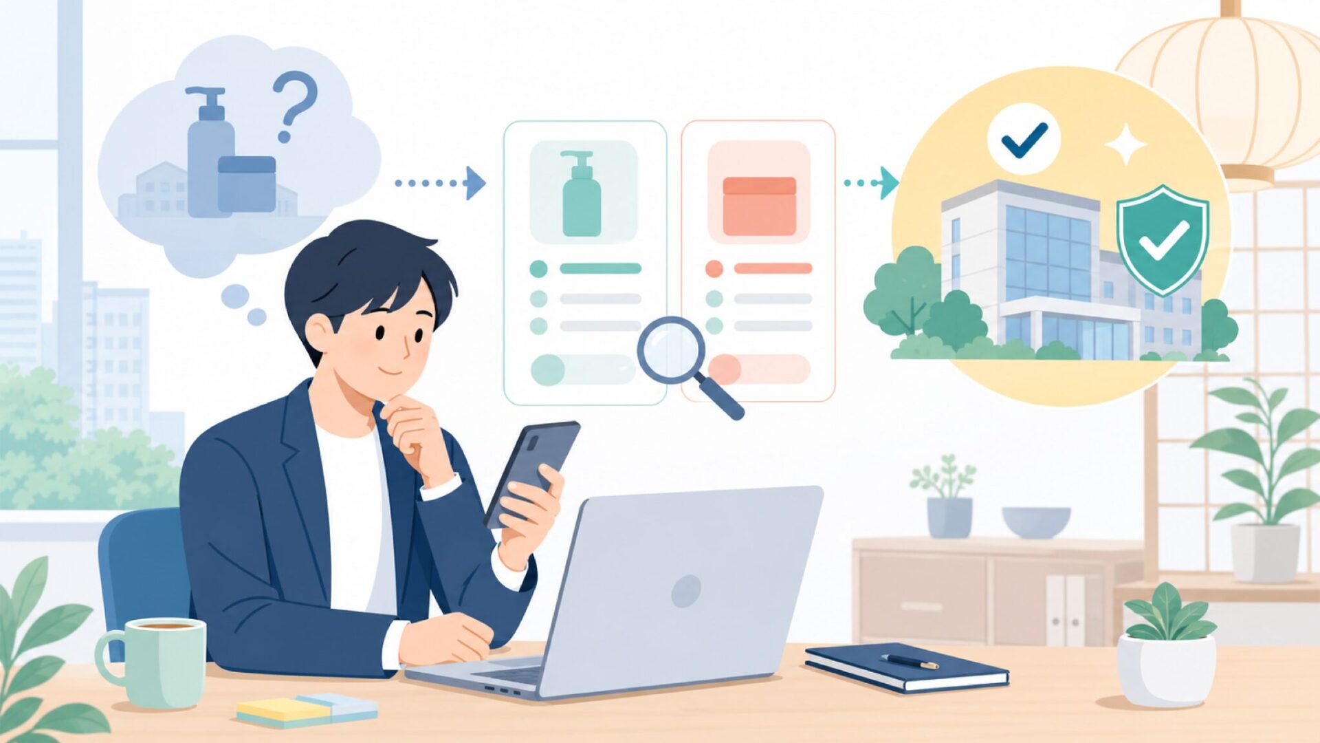ENVENTORの国籍と会社の実態を明らかにするを表すイラスト