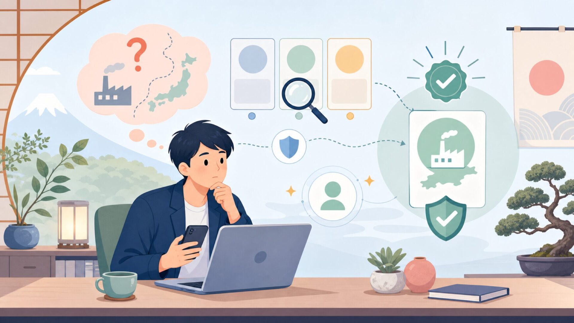 kensenはどこの国のメーカーか、正直に答えますを表すイラスト