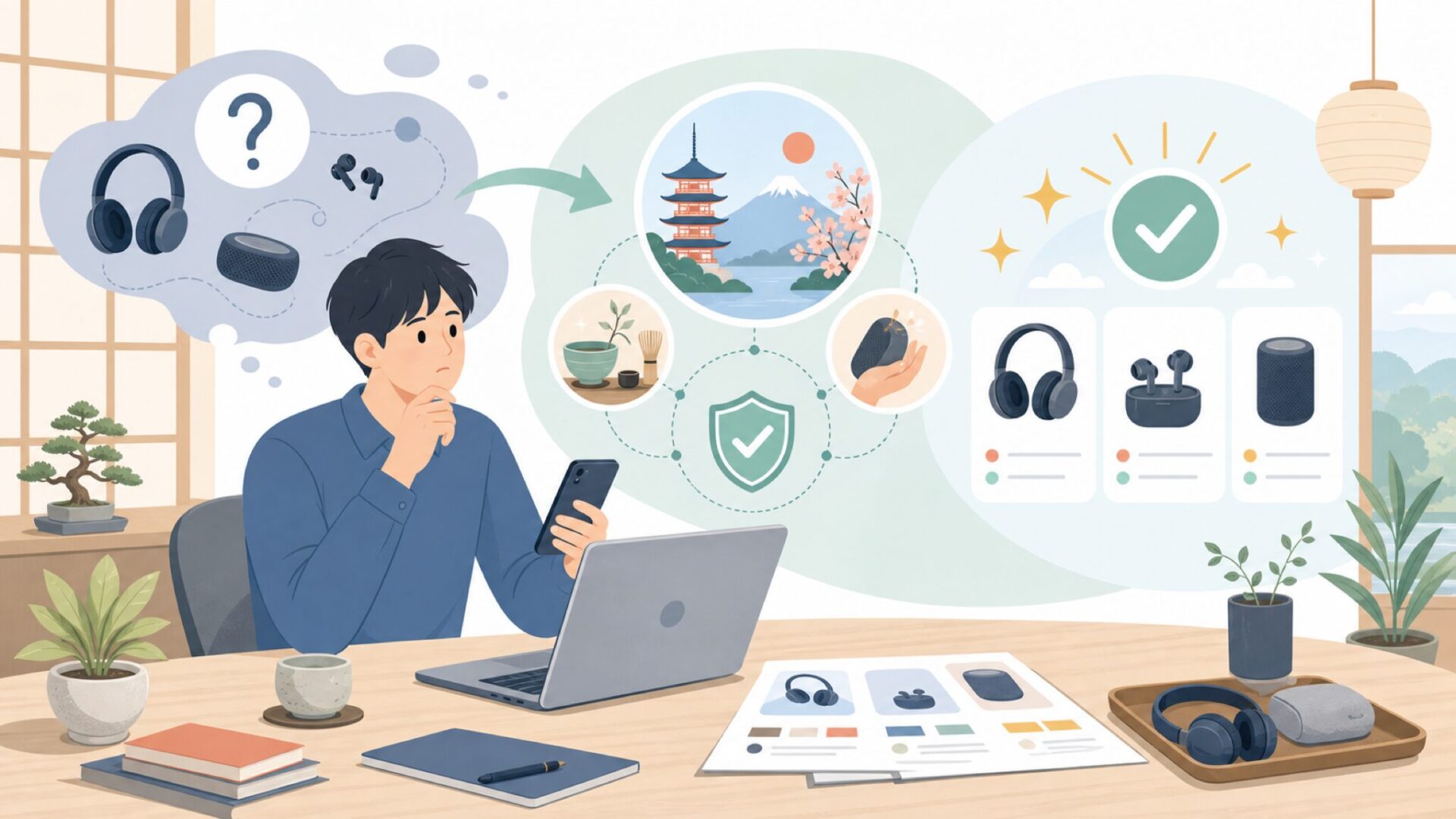 NudeAudioはどこの国のブランド？まず「出身地」から理解しようを表すイラスト