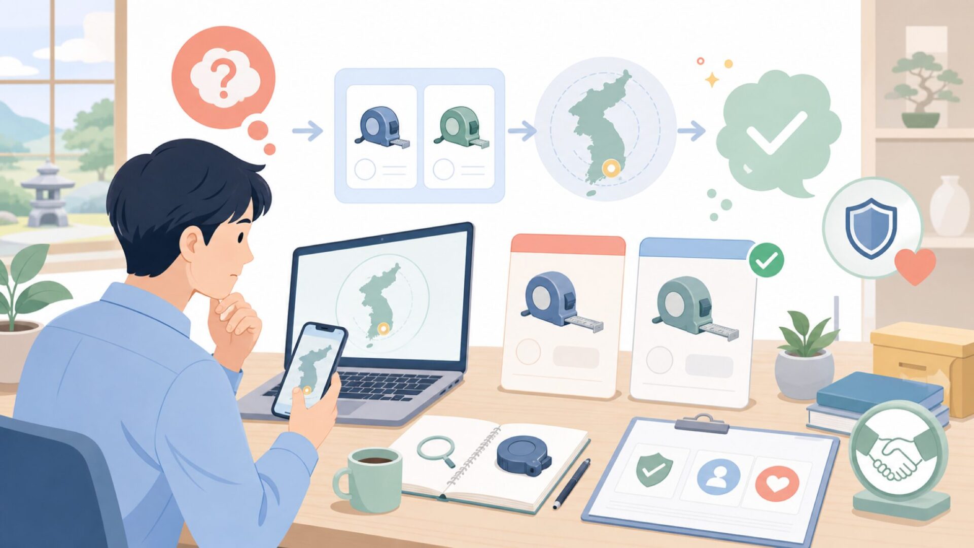 Komelonはどこの国のブランド?結論は「韓国」を表すイラスト