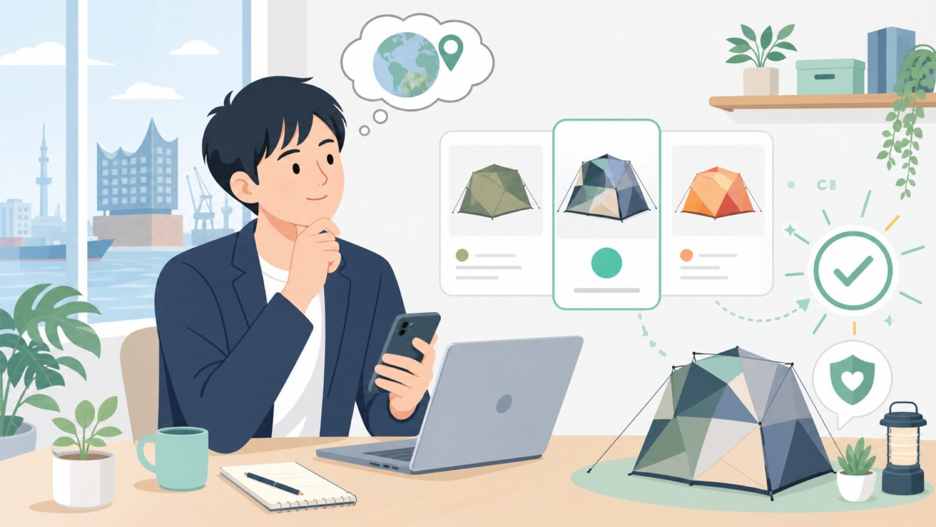 Heimplanetはどこの国のブランド？ドイツ・ハンブルク発という答えを表すイラスト