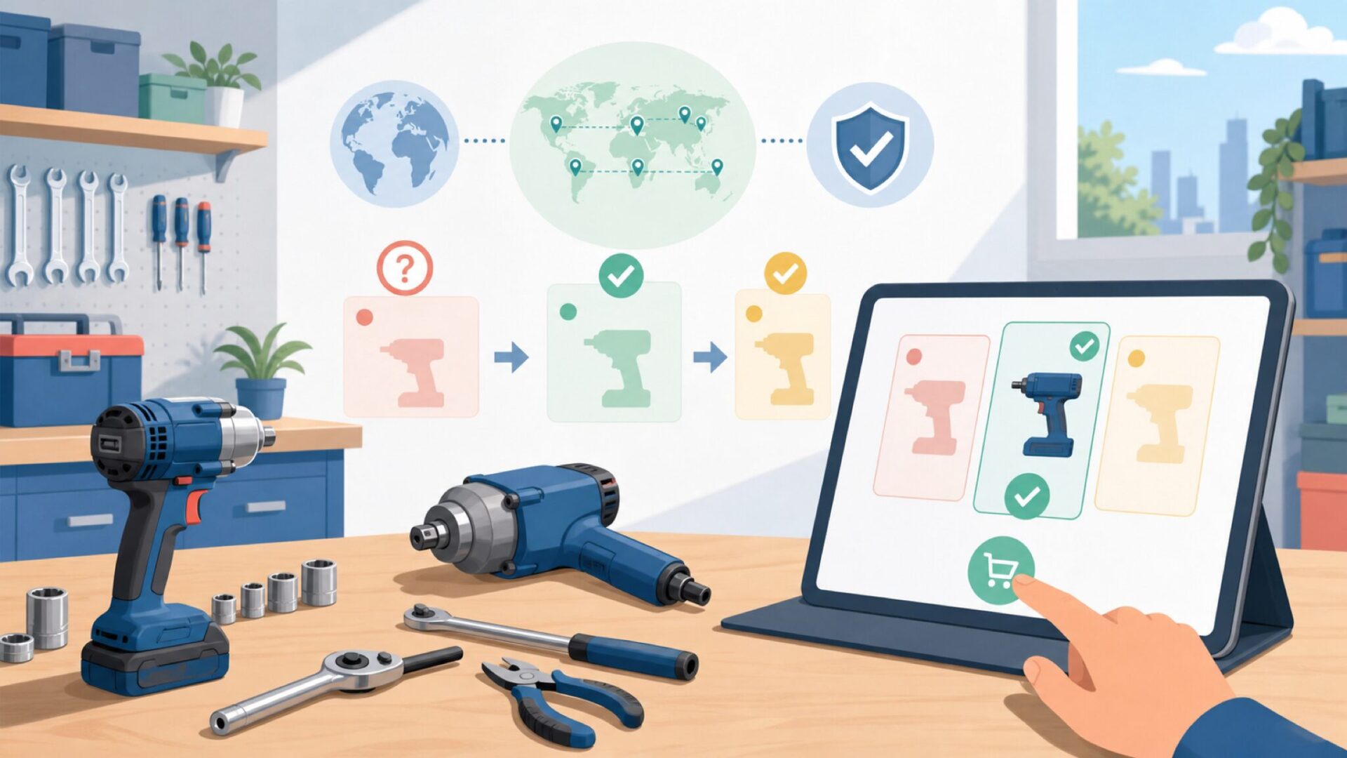 Bosch Professionalはどこの国のメーカー?結論はドイツの世界的企業を表すイラスト