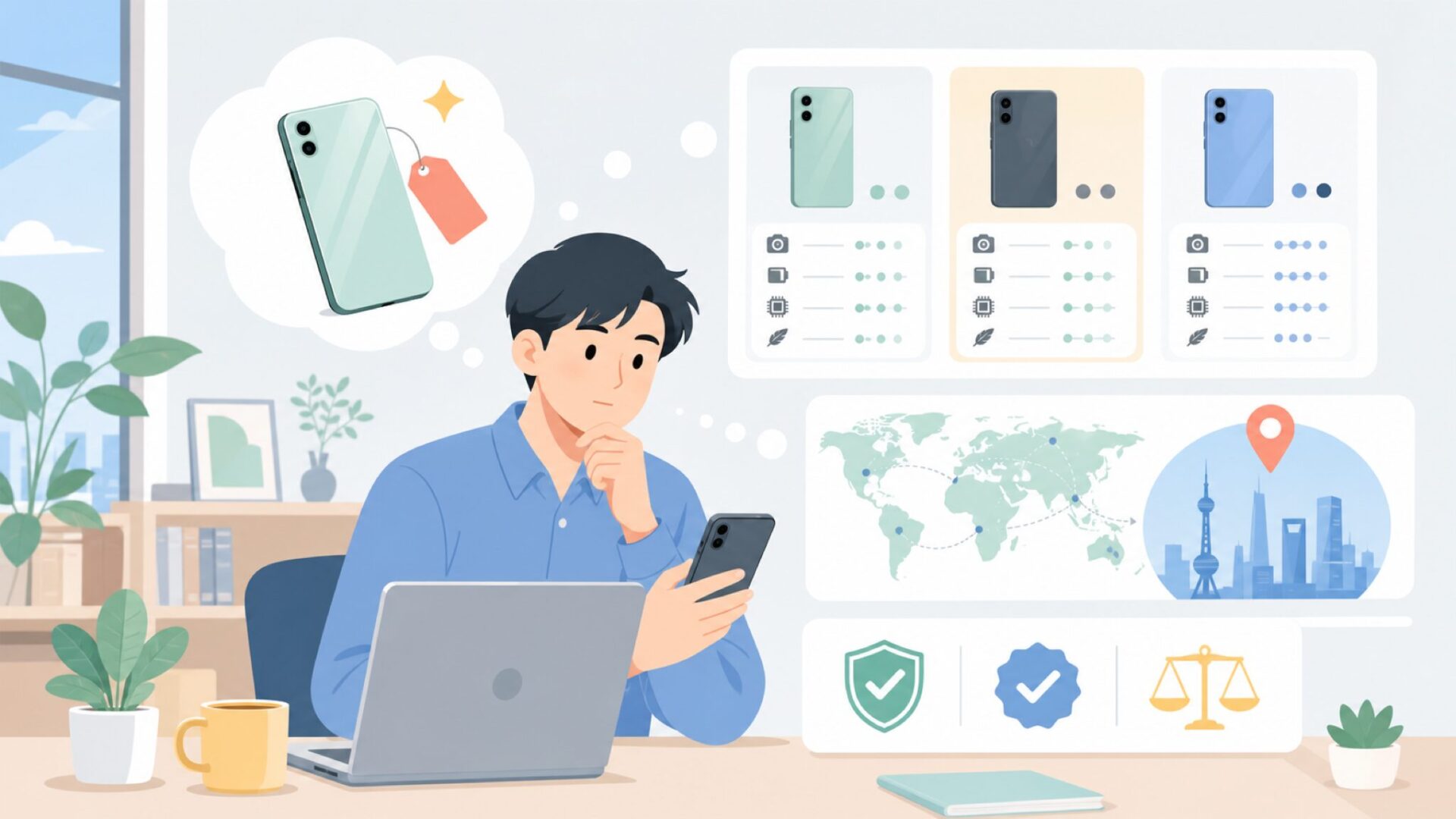Xiaomiはどこの国のメーカーか — 中国・北京発の世界的テクノロジー企業を表すイラスト