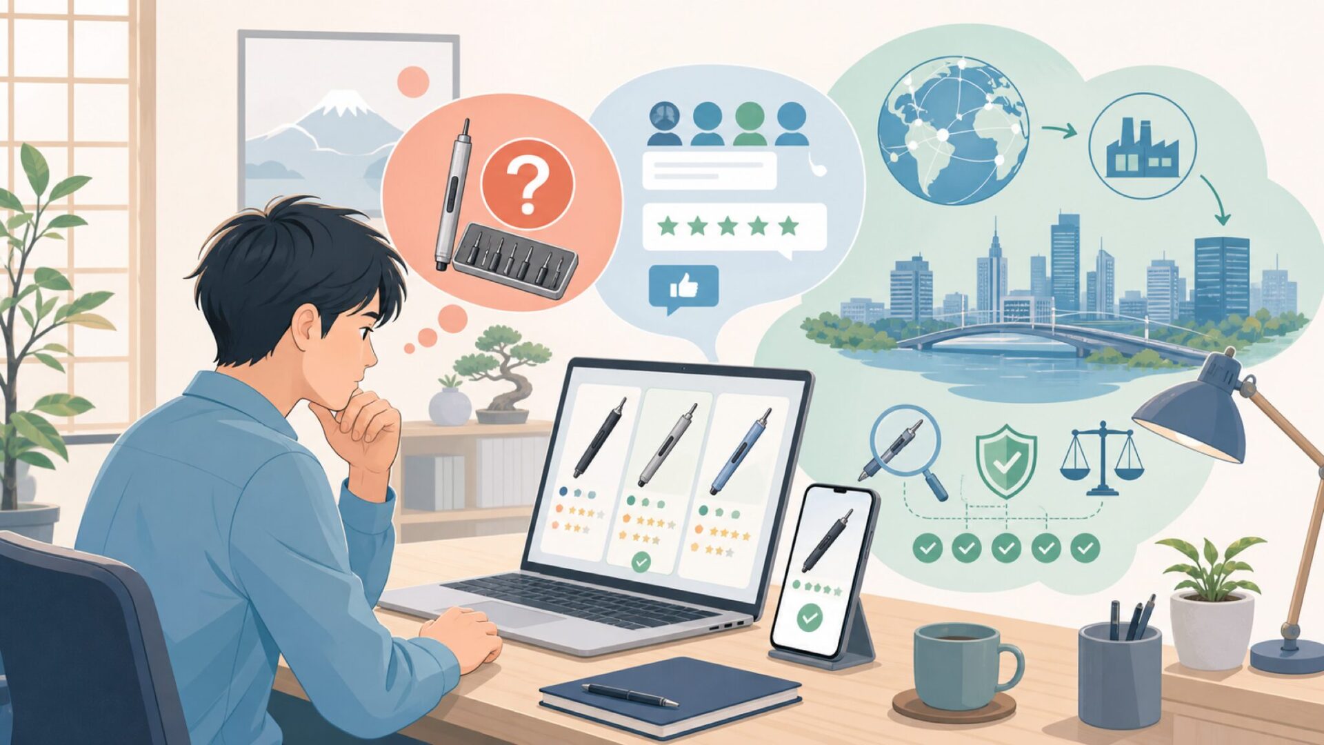 Wowstickはどこの国のブランド?結論は中国・深圳発を表すイラスト