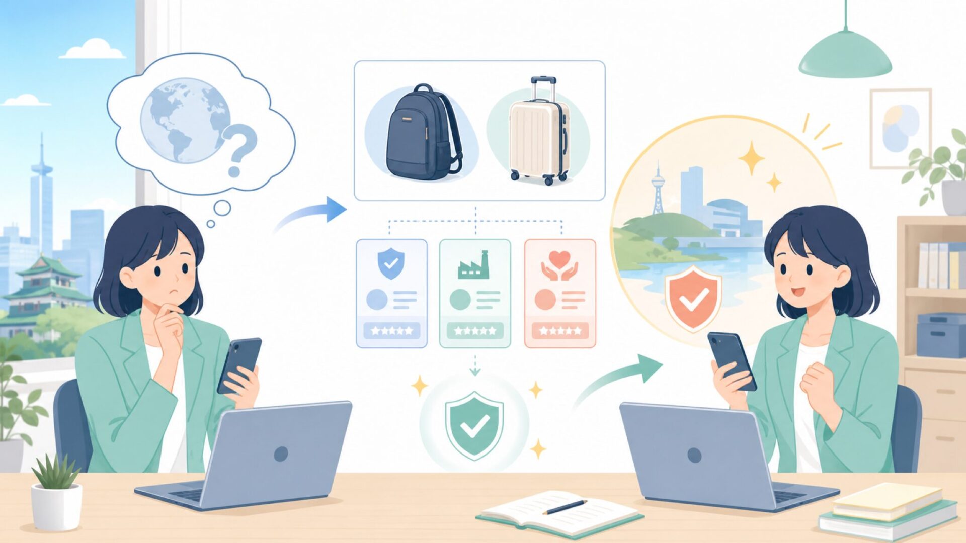 PROEVOはどこの国のブランド？結論は福岡発の日本ブランドを表すイラスト