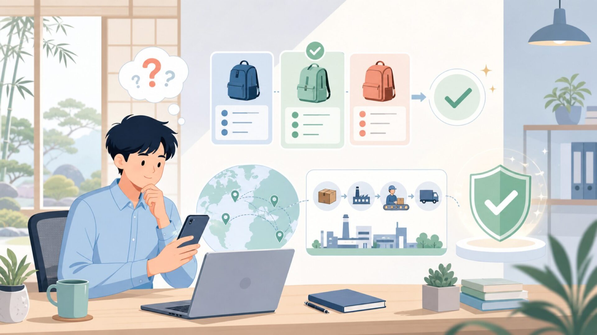 SWISSWINはどこの国のブランド？結論は中国メーカー生産を表すイラスト