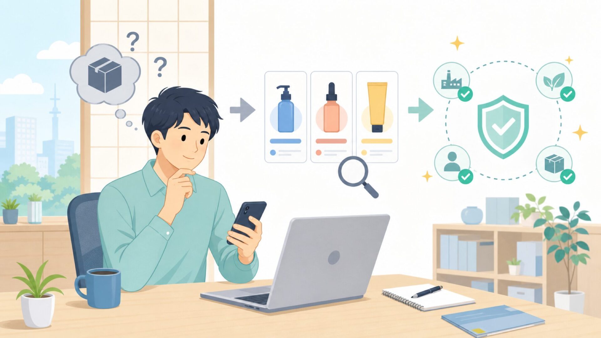 RafiCaro（ラフィカロ）はどこの国のブランドか結論から解説を表すイラスト