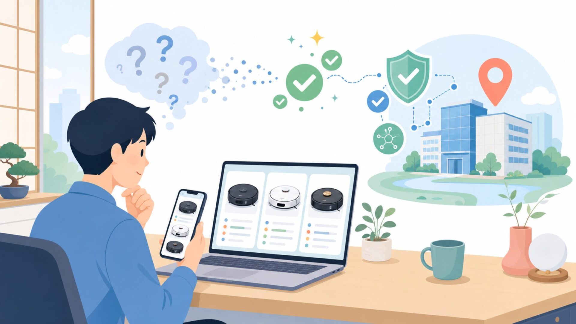 Dreameはどこの国のブランド？結論は中国・蘇州のテクノロジー企業を表すイラスト