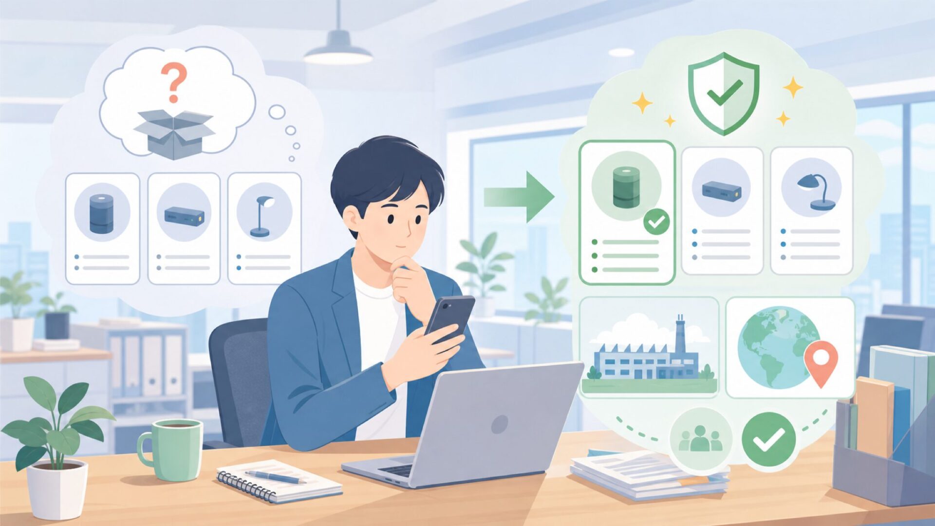 Linkiflyはどこの国のメーカー？結論と会社の実態を表すイラスト
