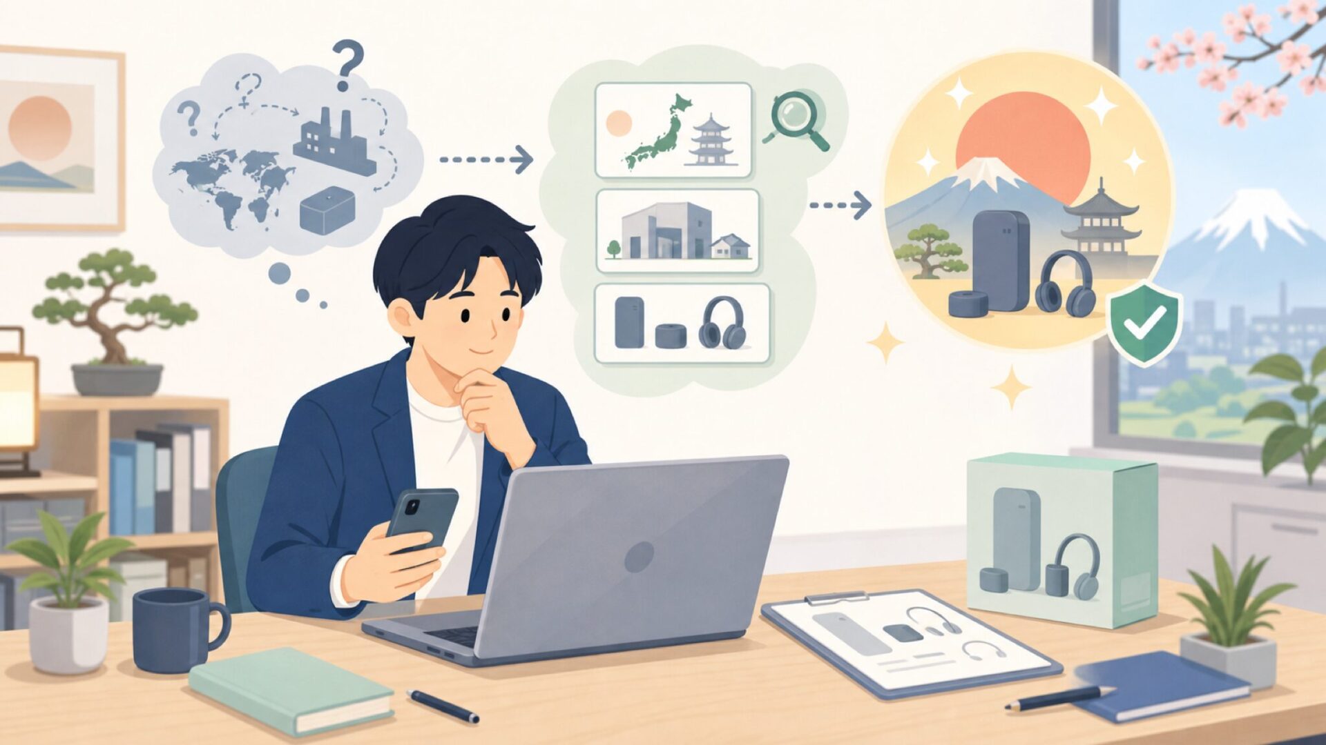 Venture Electronicsの出身国と設立背景を表すイラスト
