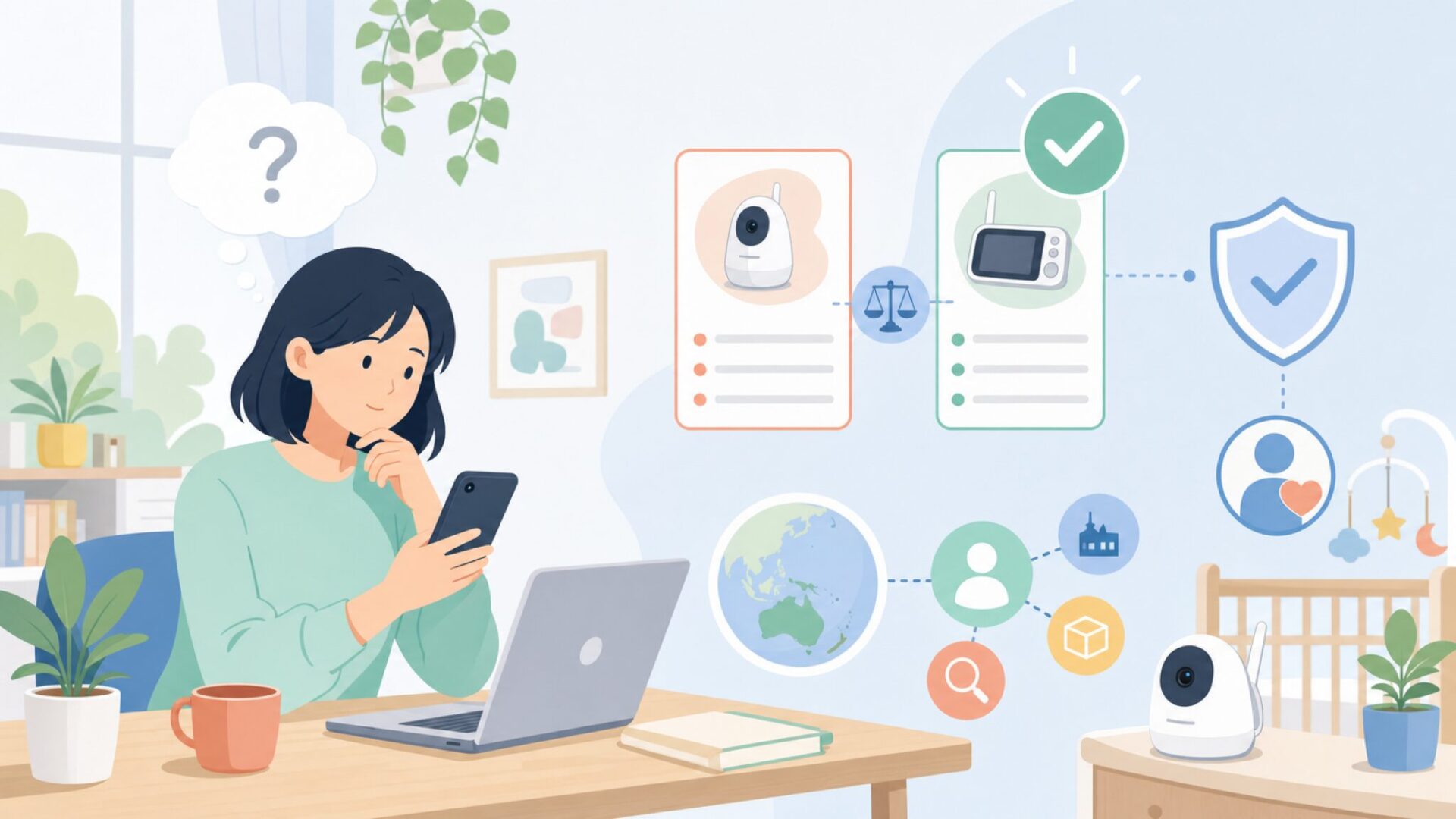 Lollipop Baby Monitorはどこの国のブランド？オーストラリア発の背景を表すイラスト
