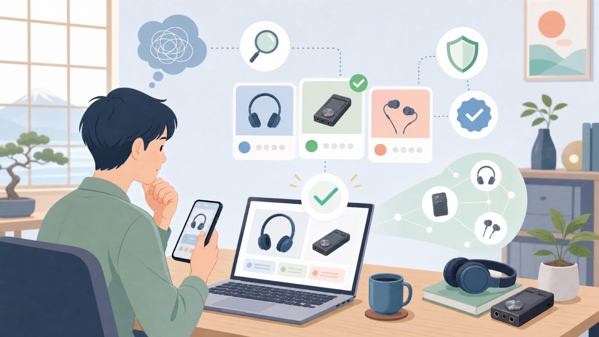 Questyleはどこの国のメーカー?結論は中国・深圳発のオーディオブランドを表すイラスト