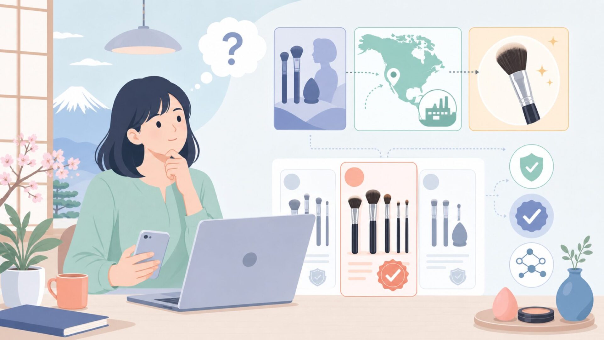 Sigma Beautyはどこの国？本社・創業の背景をまず正確に押さえるを表すイラスト