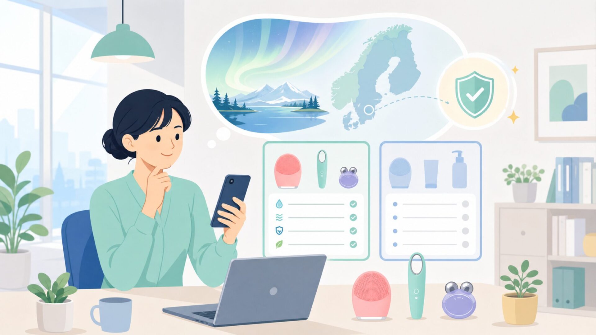 FOREOはどこの国のブランド? 正解は「北欧スウェーデン」を表すイラスト
