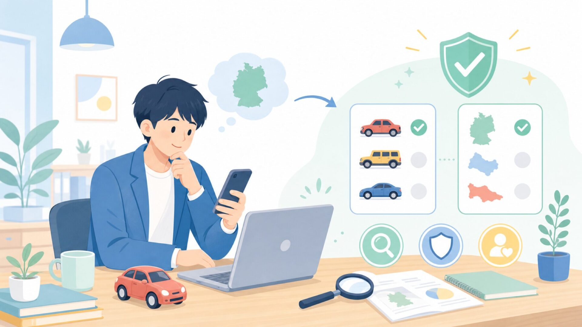 Sikuミニカーはどこの国のメーカー？まず「ドイツ」を知ろうを表すイラスト