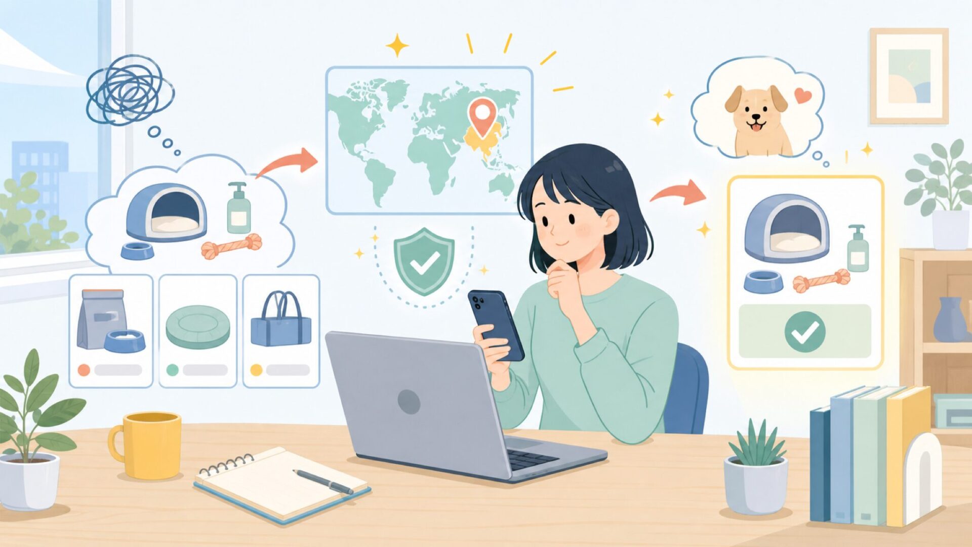 ZippyPawsはどこの国？ブランドの素顔を知るを表すイラスト