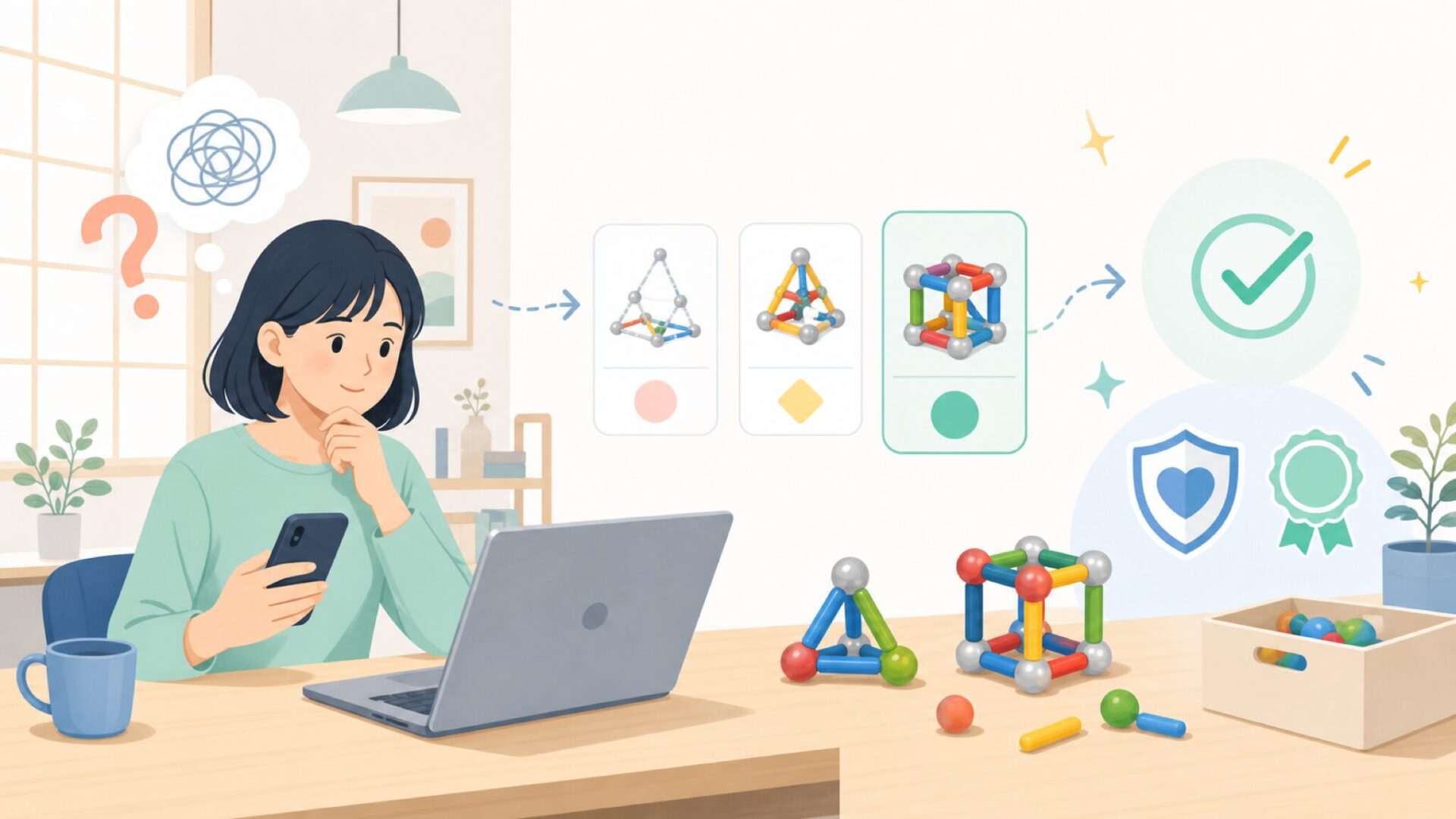 SmartMaxはベルギー生まれの知育玩具ブランドを表すイラスト