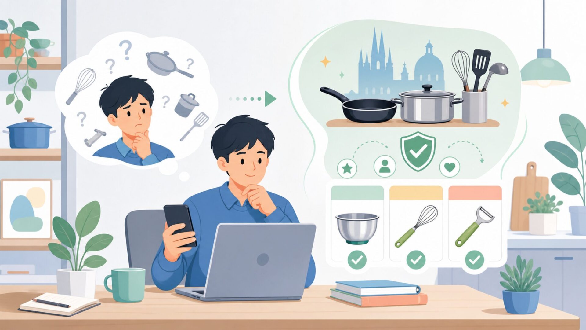 結論：Tescomaはチェコのキッチンブランドだったを表すイラスト