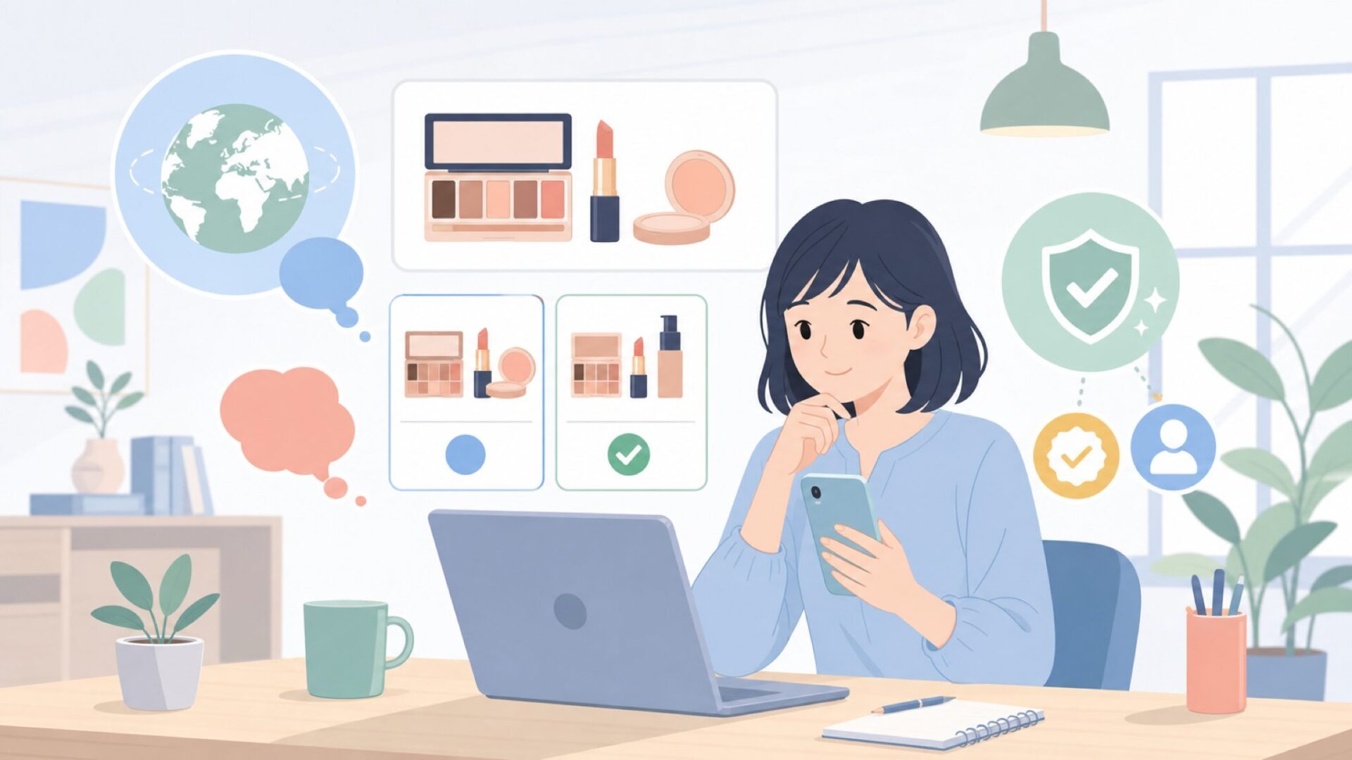 Makeup Revolutionはどこの国のブランド?基本情報を確認を表すイラスト