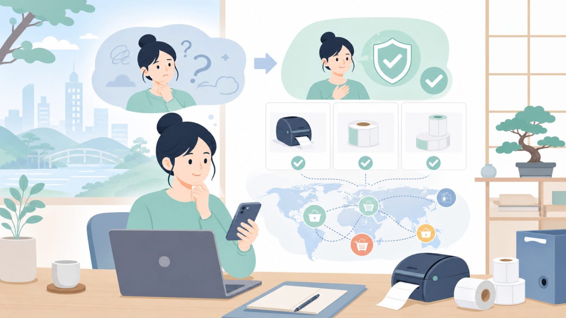 JADENSはどこの国のブランド？答えは「中国・深圳」ですを表すイラスト