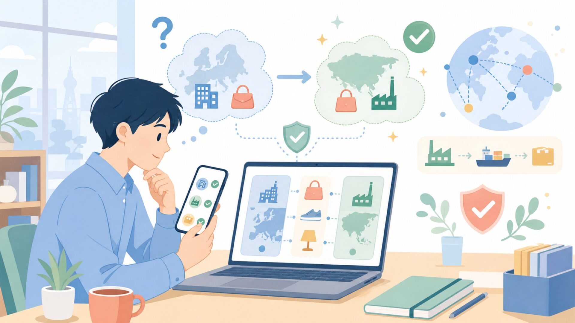 Leatharioはどこの国のブランド？製造国と運営拠点を最初に解説を表すイラスト