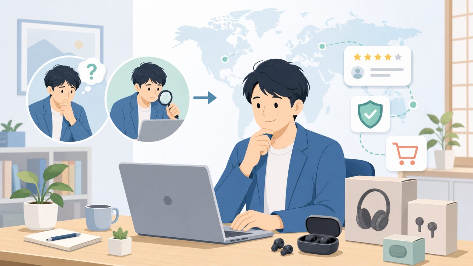 「中国製は心配」という気持ちに、正直に答えますを表すイラスト