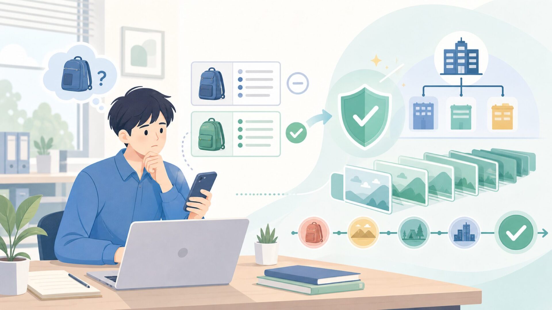 Eagle Creekの歴史とVF傘下が裏づける信頼性を表すイラスト