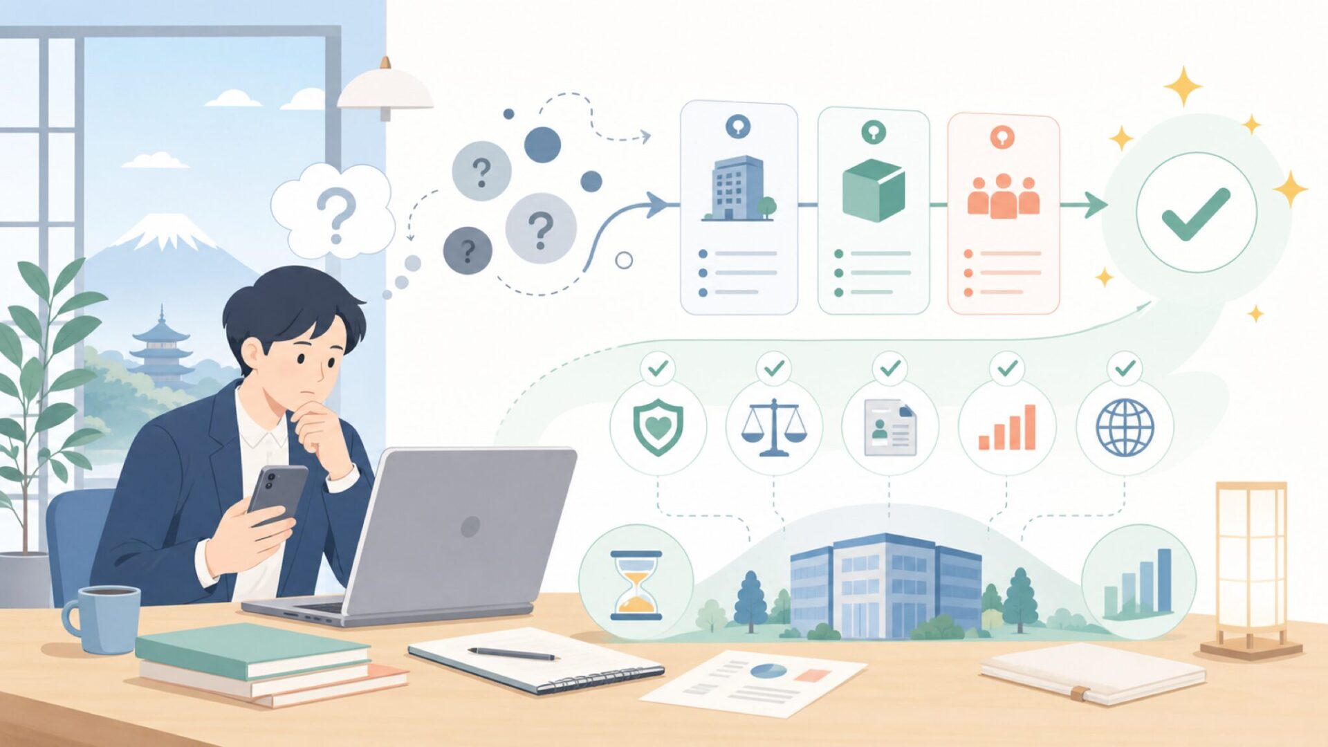 AUKEYを運営する傲基科技はどんな会社かを表すイラスト