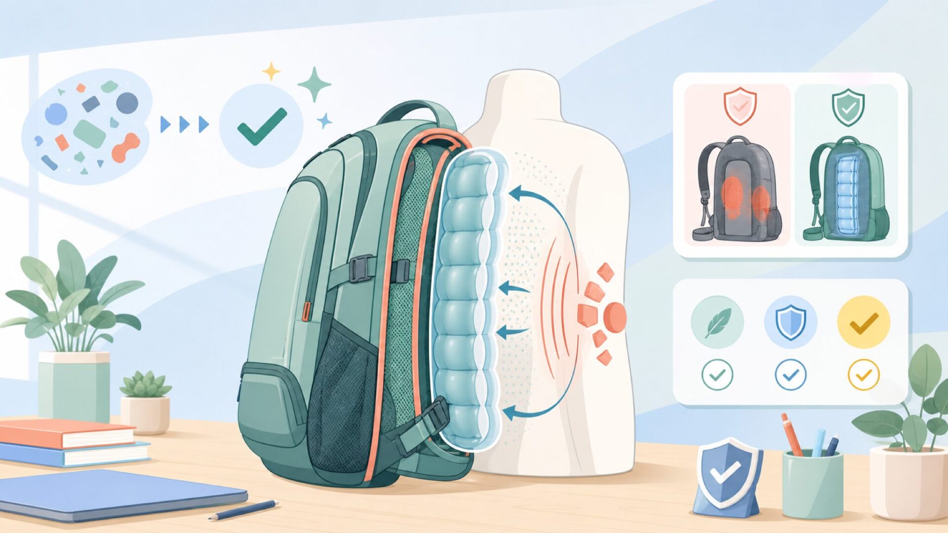 AIBAGが採用するエアバッグ技術の仕組みを表すイラスト
