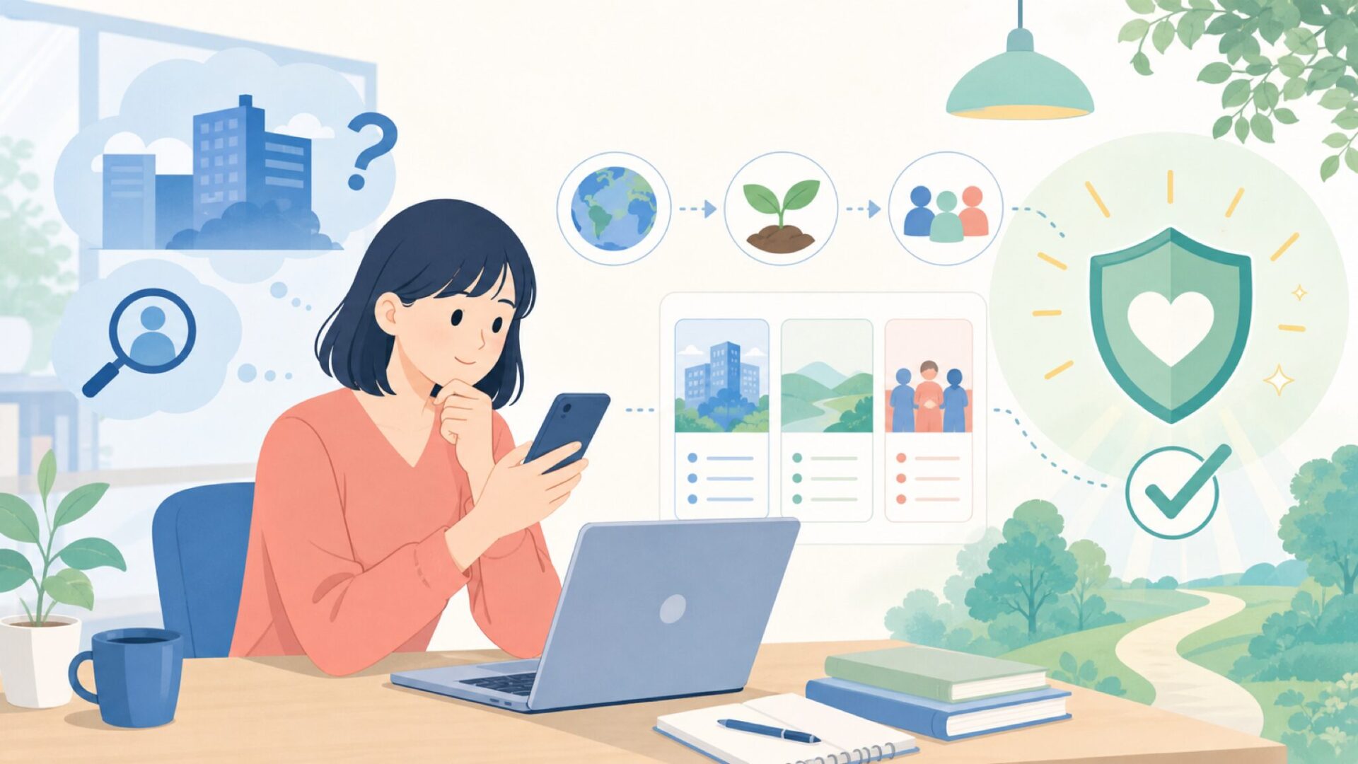Unihertzという会社の素性を深掘りする（設立背景・拠点・狙い）を表すイラスト