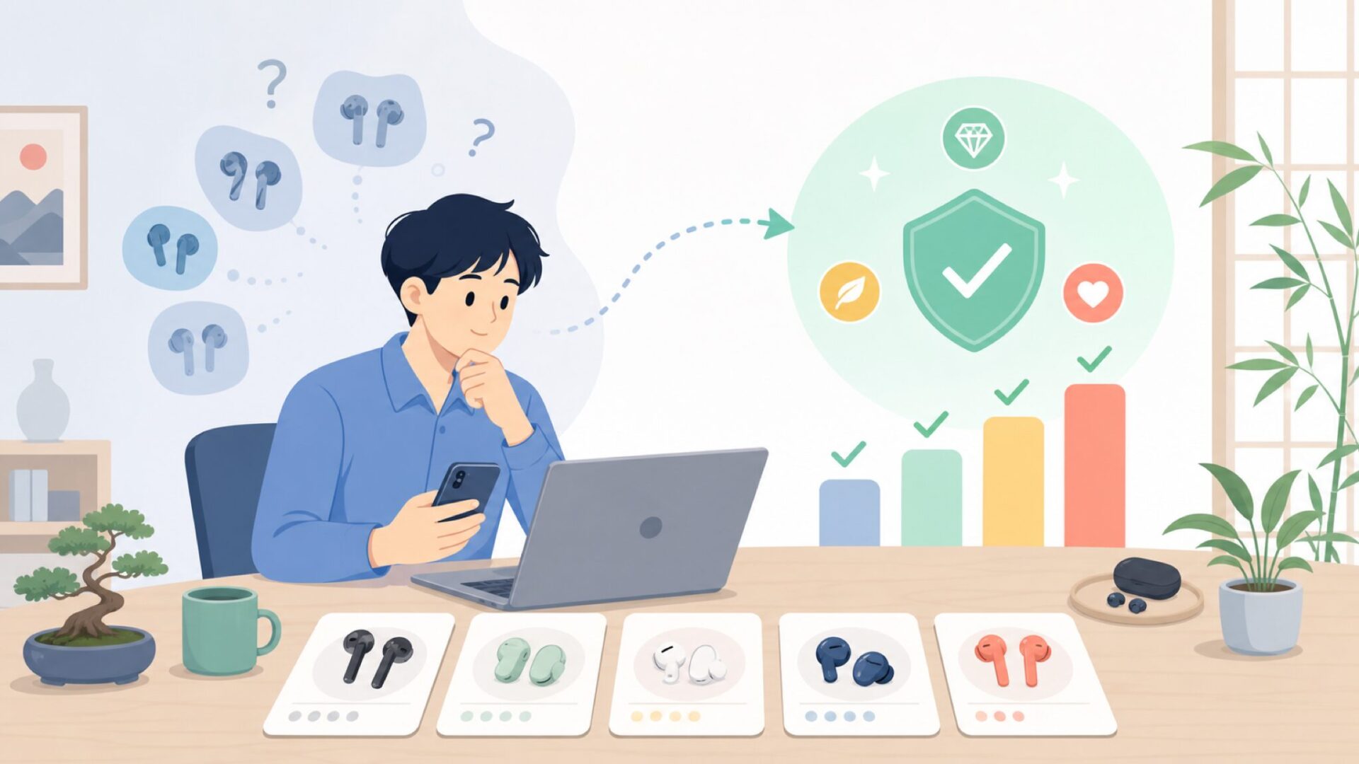 KeepHiFiが扱う中国新興イヤホンブランドの実力を表すイラスト