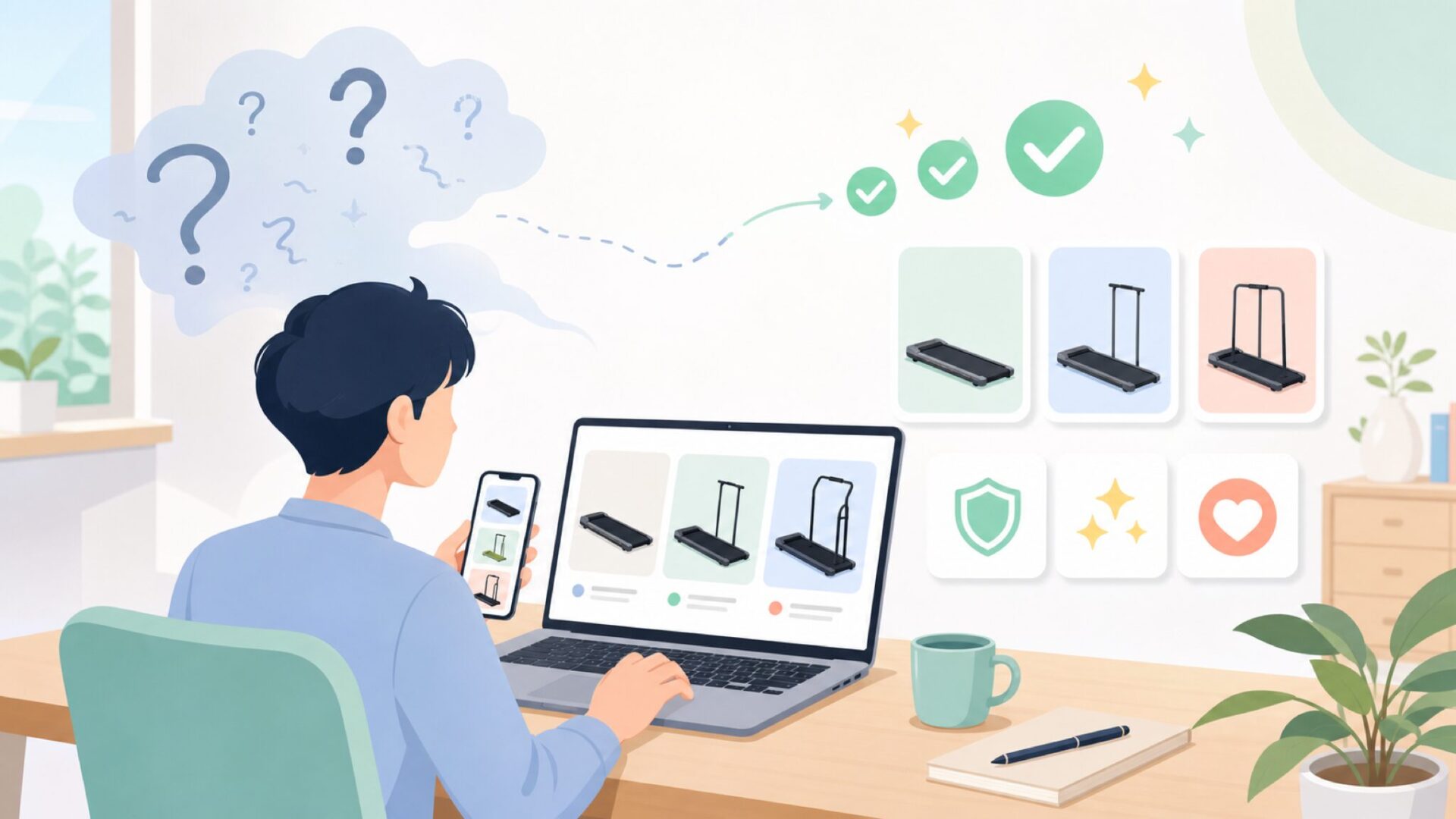 Speraxの主力ウォーキングパッドはどんな製品かを表すイラスト