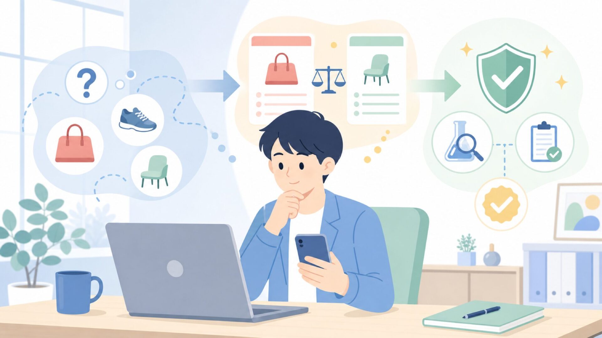 「海外製は危険」は本当か？安全性を事実で見極めるを表すイラスト